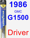 Driver Wiper Blade for 1986 GMC G1500 - Hybrid