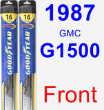 Front Wiper Blade Pack for 1987 GMC G1500 - Hybrid