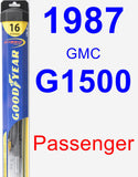 Passenger Wiper Blade for 1987 GMC G1500 - Hybrid
