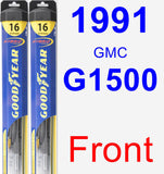 Front Wiper Blade Pack for 1991 GMC G1500 - Hybrid
