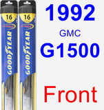 Front Wiper Blade Pack for 1992 GMC G1500 - Hybrid