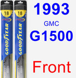 Front Wiper Blade Pack for 1993 GMC G1500 - Hybrid