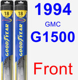 Front Wiper Blade Pack for 1994 GMC G1500 - Hybrid