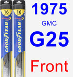 Front Wiper Blade Pack for 1975 GMC G25 - Hybrid
