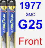 Front Wiper Blade Pack for 1977 GMC G25 - Hybrid