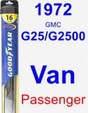 Passenger Wiper Blade for 1972 GMC G25/G2500 Van - Hybrid