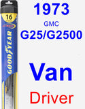 Driver Wiper Blade for 1973 GMC G25/G2500 Van - Hybrid