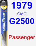 Passenger Wiper Blade for 1979 GMC G2500 - Hybrid