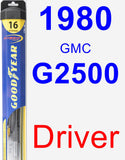 Driver Wiper Blade for 1980 GMC G2500 - Hybrid