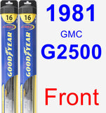 Front Wiper Blade Pack for 1981 GMC G2500 - Hybrid