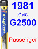 Passenger Wiper Blade for 1981 GMC G2500 - Hybrid