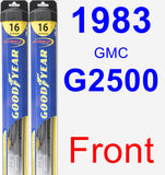 Front Wiper Blade Pack for 1983 GMC G2500 - Hybrid