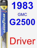 Driver Wiper Blade for 1983 GMC G2500 - Hybrid