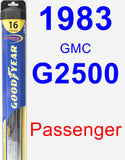 Passenger Wiper Blade for 1983 GMC G2500 - Hybrid