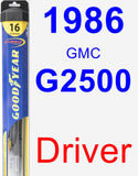 Driver Wiper Blade for 1986 GMC G2500 - Hybrid