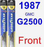 Front Wiper Blade Pack for 1987 GMC G2500 - Hybrid