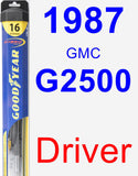 Driver Wiper Blade for 1987 GMC G2500 - Hybrid