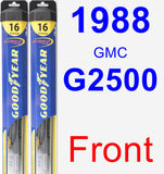 Front Wiper Blade Pack for 1988 GMC G2500 - Hybrid