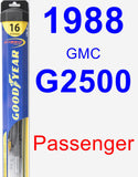 Passenger Wiper Blade for 1988 GMC G2500 - Hybrid