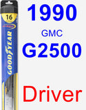 Driver Wiper Blade for 1990 GMC G2500 - Hybrid