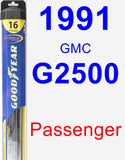 Passenger Wiper Blade for 1991 GMC G2500 - Hybrid