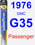 Passenger Wiper Blade for 1976 GMC G35 - Hybrid