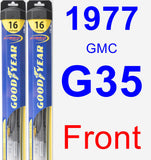 Front Wiper Blade Pack for 1977 GMC G35 - Hybrid