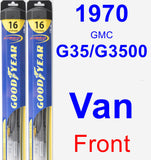 Front Wiper Blade Pack for 1970 GMC G35/G3500 Van - Hybrid