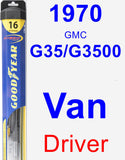 Driver Wiper Blade for 1970 GMC G35/G3500 Van - Hybrid