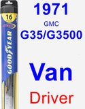 Driver Wiper Blade for 1971 GMC G35/G3500 Van - Hybrid