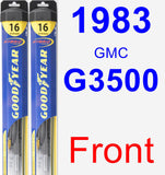 Front Wiper Blade Pack for 1983 GMC G3500 - Hybrid