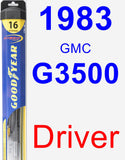 Driver Wiper Blade for 1983 GMC G3500 - Hybrid