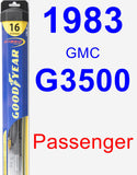 Passenger Wiper Blade for 1983 GMC G3500 - Hybrid