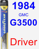 Driver Wiper Blade for 1984 GMC G3500 - Hybrid