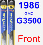 Front Wiper Blade Pack for 1986 GMC G3500 - Hybrid