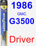 Driver Wiper Blade for 1986 GMC G3500 - Hybrid
