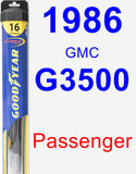 Passenger Wiper Blade for 1986 GMC G3500 - Hybrid