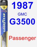 Passenger Wiper Blade for 1987 GMC G3500 - Hybrid