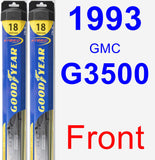 Front Wiper Blade Pack for 1993 GMC G3500 - Hybrid