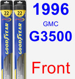 Front Wiper Blade Pack for 1996 GMC G3500 - Hybrid