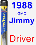 Driver Wiper Blade for 1988 GMC Jimmy - Hybrid