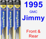 Front & Rear Wiper Blade Pack for 1995 GMC Jimmy - Hybrid