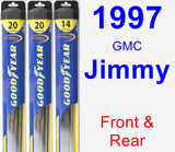 Front & Rear Wiper Blade Pack for 1997 GMC Jimmy - Hybrid