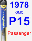 Passenger Wiper Blade for 1978 GMC P15 - Hybrid