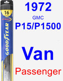Passenger Wiper Blade for 1972 GMC P15/P1500 Van - Hybrid