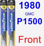 Front Wiper Blade Pack for 1980 GMC P1500 - Hybrid