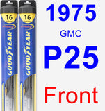 Front Wiper Blade Pack for 1975 GMC P25 - Hybrid