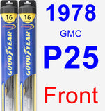 Front Wiper Blade Pack for 1978 GMC P25 - Hybrid