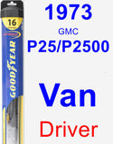 Driver Wiper Blade for 1973 GMC P25/P2500 Van - Hybrid