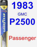 Passenger Wiper Blade for 1983 GMC P2500 - Hybrid